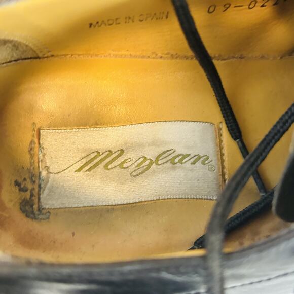 Mezlan Shoes Mens 9 Black Leather Apron Toe Derby Oxford Lace Up Dress Classic main image 11